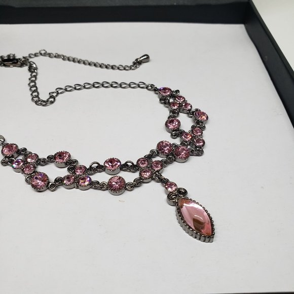 Beautiful Sparkling Pink Beaded Y Drop Necklace - Picture 8 of 10